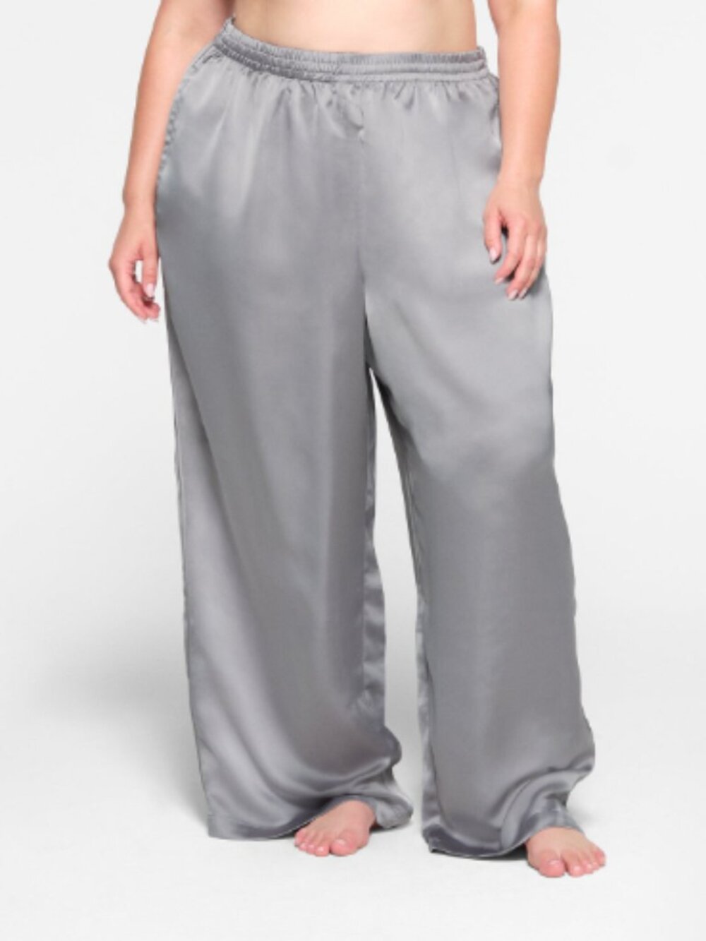 SKIMS Satin Silver/Gray Pants